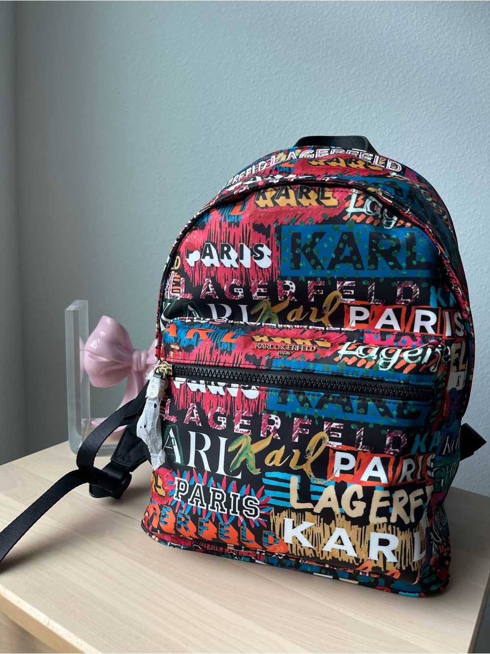 Karl Lagerfeld Paris Multicolor Logo Backpack – NWT